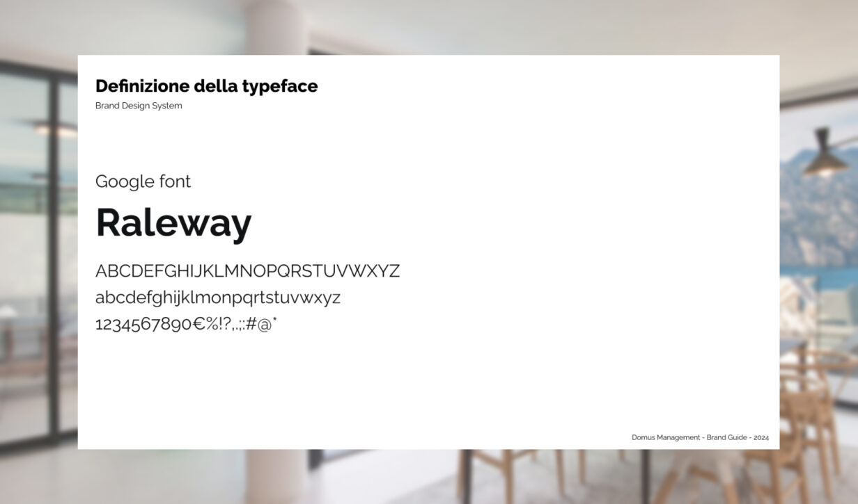 Testo che illustra le caratteristiche del font Raleway.