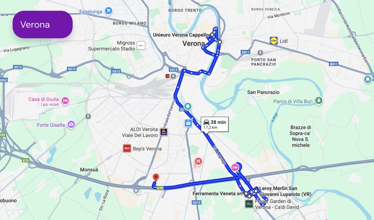 Itinerario safari a Verona