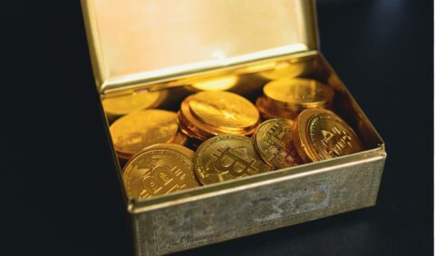 safe full of bitcoin